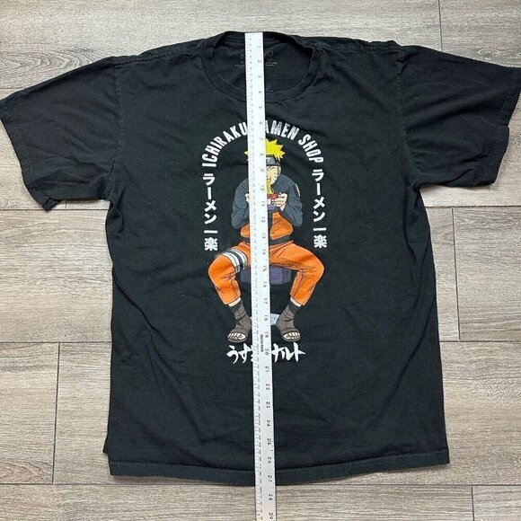 Naruto Anime Manga Ichiraku Ramen Shop T-Shirt Men's L Short Sleeve Black - Picture 4 of 4